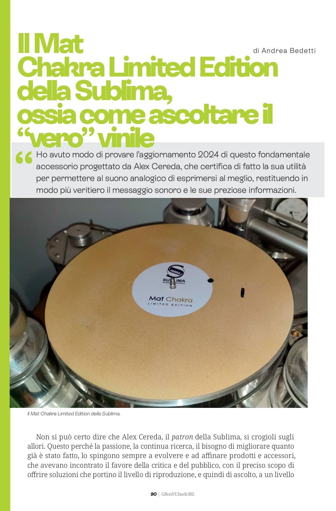 Grooveback Magazine reviews Mat Chakra Limited Edition